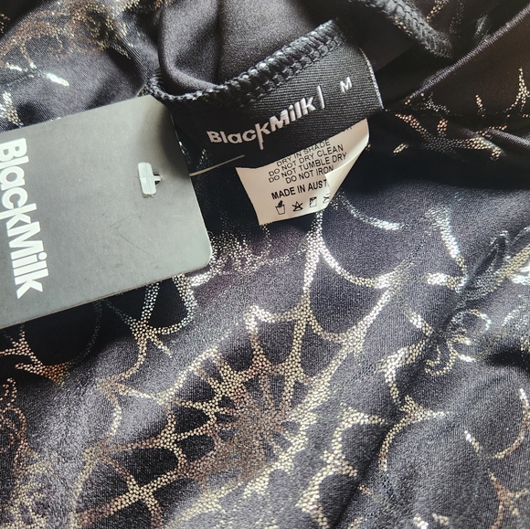 Wicked Web Silver Cheerleader Skirt M *Rare/Discontinued* Blackmilk NWT - Picture 7 of 11